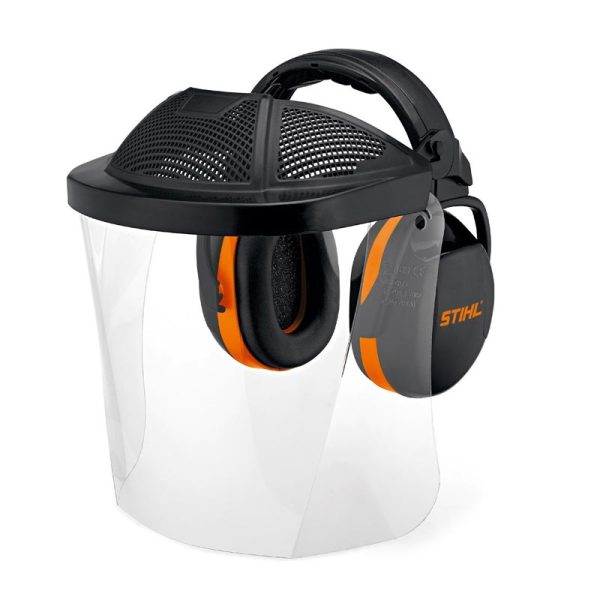 STIHL ΑΣΠΙΔΑ ΠΡΟΣΩΠΟΥ ΜΕ ΠΡΟΣΤΑΣΙΑ ΤΗΣ ΑΚΟΗΣ,ΚΟΝΤΟΣ ΤΥΠΟΣ ΜΕ ΠΛΑΣΤΙΚΟ ΦΥΛΛΟ