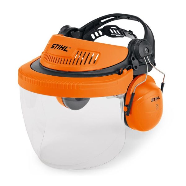 STIHL ΑΣΠΙΔΑ ΠΡΟΣΩΠΟΥ ΜΕ ΠΡΟΣΤΑΣΙΑ ΤΗΣ ΑΚΟΗΣ,ΚΟΝΤΟΣ ΤΥΠΟΣ ΜΕ ΠΛΑΣΤΙΚΟ ΦΥΛΛΟ