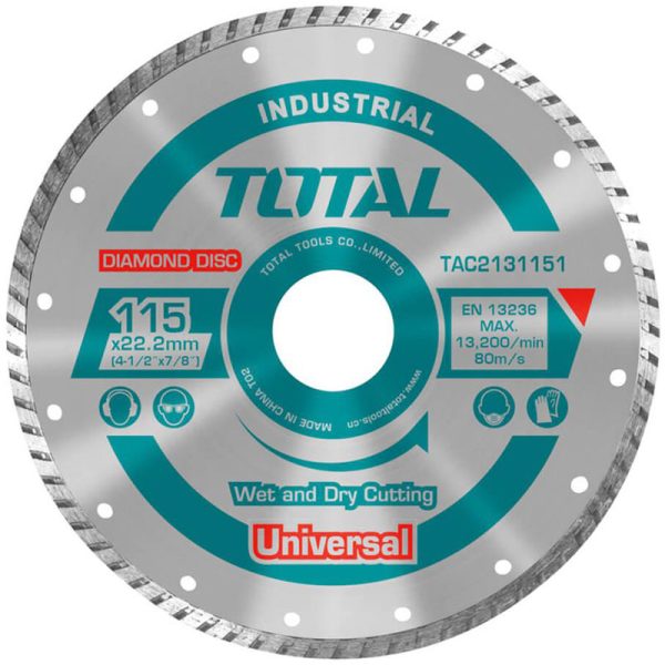 TOTAL ΔΙΑΜΑΝΤΟΔΙΣΚΟΣ UNIVERSAL TURBO 115 Χ 22.2mm (TAC2131151)