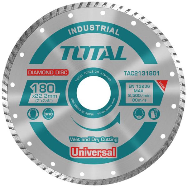 TOTAL ΔΙΑΜΑΝΤΟΔΙΣΚΟΣ UNIVERSAL TURBO 180 Χ 22.2mm (TAC2131801)