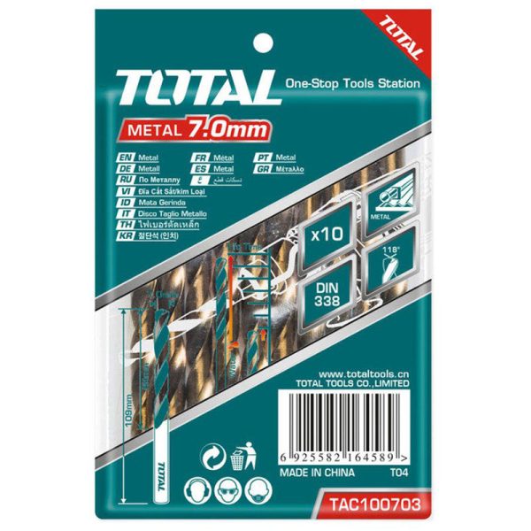 TOTAL ΤΡΥΠΑΝΙ HSS DIN 338 10mm (TAC101003)