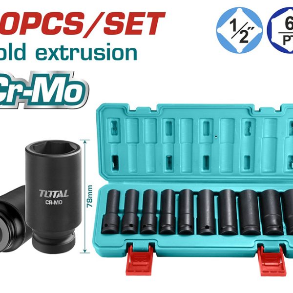 TOTAL ΣΕΤ ΚΑΡΥΔΑΚΙΑ ΑΕΡΟΣ ΕΞΑΓΩΝΑ ΜΑΥΡΑ ΜΑΚΡΙΑ 1/2″ 10ΤΕΜ (THKISD12102L)