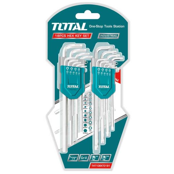 TOTAL ΣΕΤ ΑΛΛΕΝ + TORX 18ΤΕΜ (THT106KT0181)