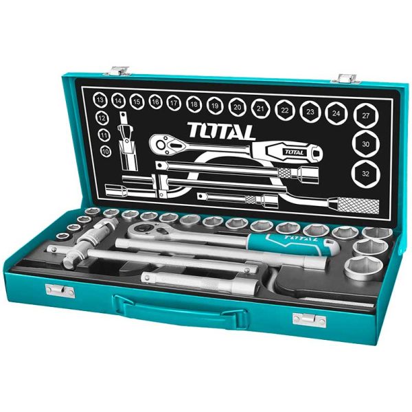 TOTAL ΣΕΤ ΚΑΣΕΤΙΝΑ ΚΑΡΥΔΑΚΙΑ 1/2″ 24ΤΕΜ (THT141253)