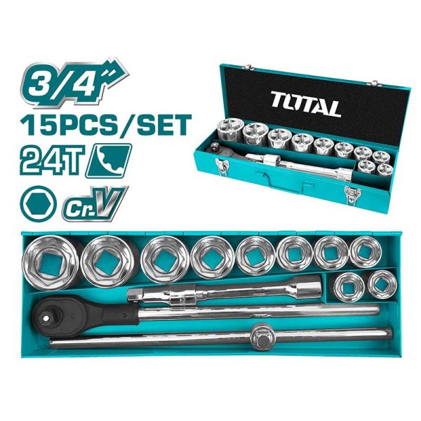 TOTAL ΕΠΑΓΓ. ΚΑΣΕΤΙΝΑ ΚΑΡΥΔΑΚΙΑ 3/4″ 15ΤΕΜ (THT341151)