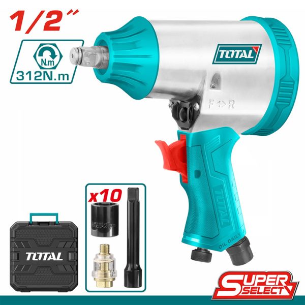TOTAL ΣΕΤ ΑΕΡΟΚΛΕΙΔΟ 1/2″ – 312Nm SUPER SELECT (TAT41125)