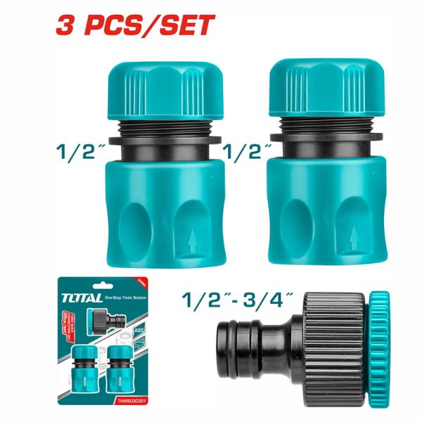 TOTAL ΣΕΤ ΤΑΧΥΣΥΝΔΕΣΜΟΙ ΝΕΡΟΥ 1/2″ 3ΤΕΜ (THWS030301)