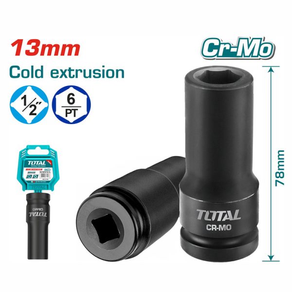 TOTAL ΕΠΑΓΓ. ΚΑΡΥΔΑΚΙ ΑΕΡΟΣ ΜΑΥΡO ΕΞΑΓΩΝO ΜΑΚΡΙ 1/2″ – 13mm (THDIS12131L)