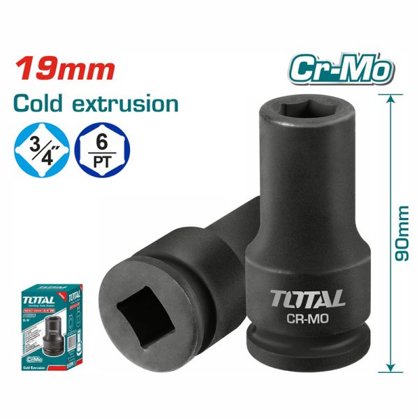 TOTAL ΕΠΑΓΓ. ΚΑΡΥΔΑΚΙ ΑΕΡΟΣ ΜΑΥΡΟ ΕΞΑΓΩΝΟ 3/4″ – 19mm (THHISD3419L)