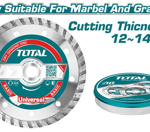 TOTAL ΔΙΑΜΑΝΤΟΔΙΣΚΟΙ TURBO ΞΗΡΑΣ ΚΟΠΗΣ 180mm 5TEM ΣΕ ΜΕΤΑΛΛΙΚΟ ΚΟΥΤΑΚΙ (TAC2131803M)