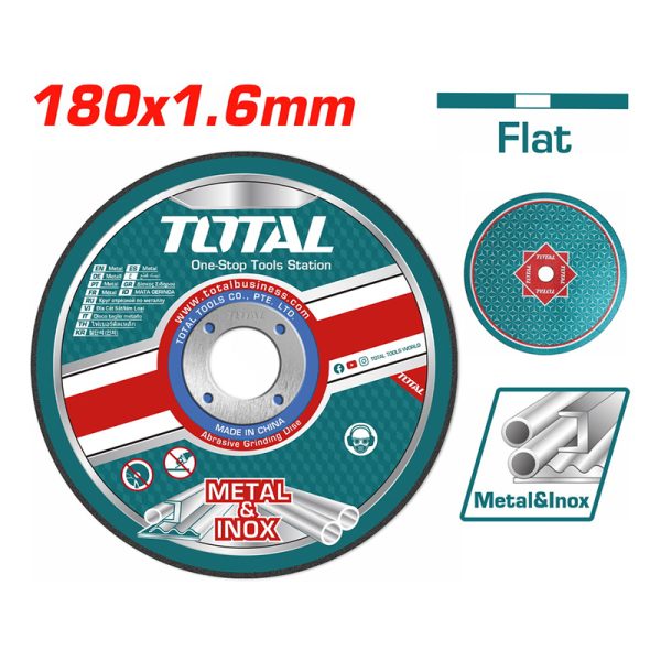 TOTAL ΔΙΣΚΟΣ ΚΟΠΗΣ ΙΣΙΟΣ ΙΝΟΧ / ΜΕΤΑΛΛΟΥ 180 Χ 1.6mm (TAC2161801)