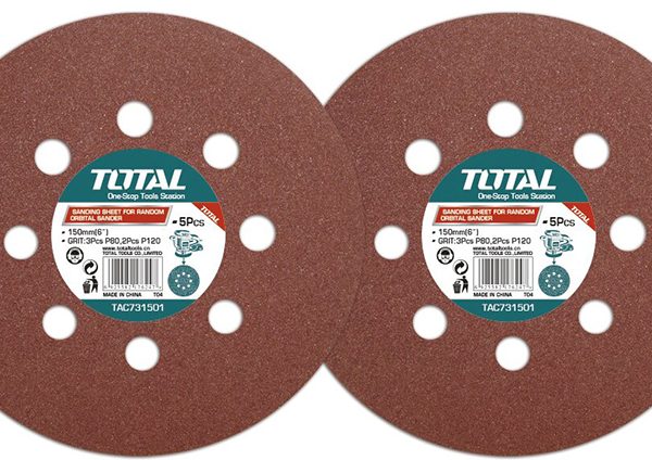 TOTAL ΣΕΤ ΓΥΑΛΟΧΑΡΤΑ 5τεμ 150mm ΓΙΑ TF2041506 (TAC731501)