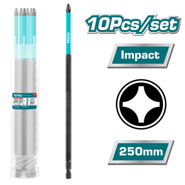 TOTAL ΜΥΤΕΣ ΜΑΓΝΗΤΙΚΕΣ ΜΑΥΡΕΣ ΡH2 250mm 10ΤΕΜ (TACIM16PH2103)