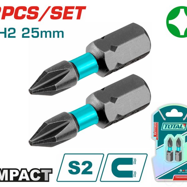 TOTAL ΕΠΑΓΓ. ΜΥΤΕΣ ΜΑΓΝΗΤΙΚΕΣ ΜΑΥΡΕΣ ΡH2 25mm 2ΤΕΜ (TACIM71PH225)