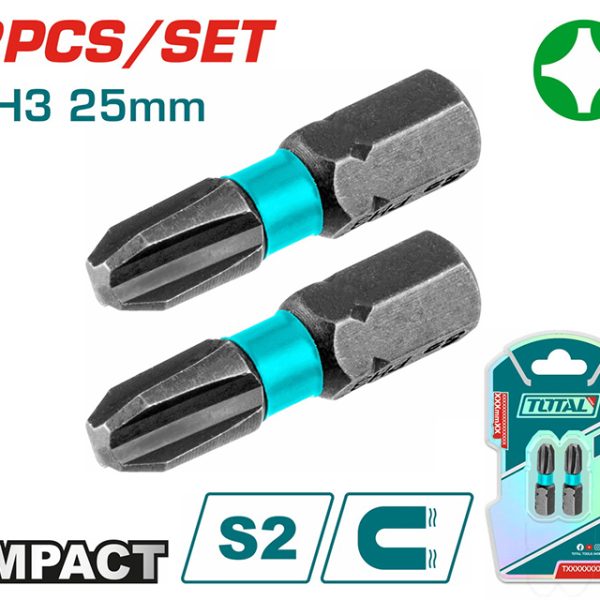 TOTAL ΕΠΑΓΓ. ΜΥΤΕΣ ΜΑΓΝΗΤΙΚΕΣ ΜΑΥΡΕΣ ΡH3 25mm 2ΤΕΜ (TACIM71PH325)