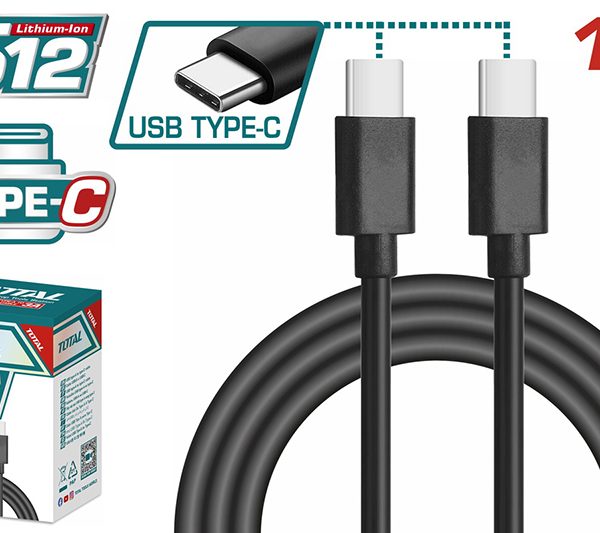 TOTAL ΚΑΛΩΔΙΟ ΦΟΡΤΙΣΤΗ USB Type C to Type C 1m (TIUCC02)