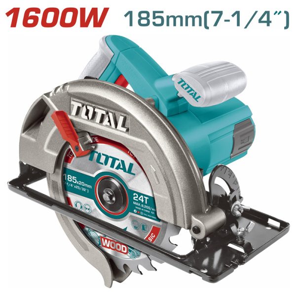 TOTAL ΕΠΑΓΓ. ΔΙΣΚΟΠΡΙΟΝΟ ΞΥΛΟΥ 1.600W – 185mm (TS1161856)