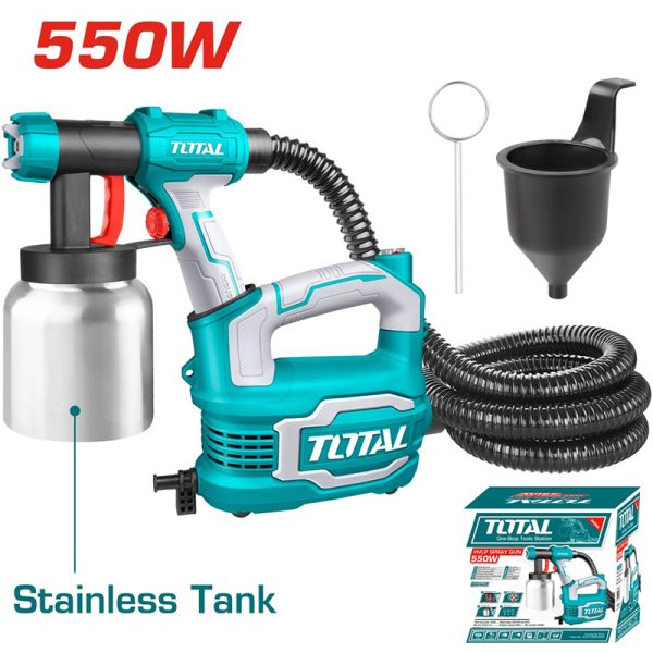 TOTAL ΕΠΑΓΓ. ΗΛΕΚΤΡΙΚΟ ΣΥΣΤΗΜΑ ΒΑΦΗΣ HVLP 550W ΜΕ ΔΟΧΕΙΟ ΑΛΟΥΜΙΝΙΟΥ (TT5006-2)