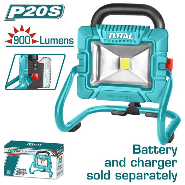 TOTAL ΠΡΟΒΟΛΕΑΣ LED ΜΠΑΤ. Li-ion 20V ΧΩΡΙΣ ΜΠΑΤΑΡΙΑ & ΦΟΡΤΙΣΤΗ (TWLI2025)