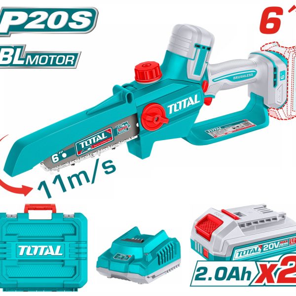 ΕΠΑΓΓ ΣΕΤ ΑΛΥΣΟΠΡΙΟΝΟ ΚΛΑΔ ΜΠΑΤ Li-ion 20V / 6″/2Ah / 2 ΜΠΑΤ ΣΕ ΒΑΛΙΤΣΑ BL Motor
