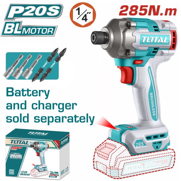 ΕΠΑΓΓ. ΠΑΛΜΙΚΟ ΚΑΤΣΑΒΙΔΙ ΜΠΑΤ. Li-ion 20V / 285Nm ΧΩΡΙΣ ΜΠΑΤ. & ΦΟΡΤΙΣΤΗ BL Motor